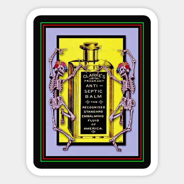 Eau de Embalming Perfume for the Living Dead Sticker by PETER J. KETCHUM ART SHOP